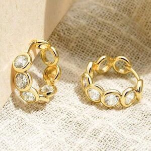 Elegant Gold Hoop Earrings N820